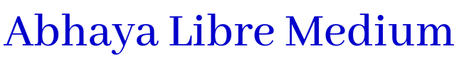 Abhaya Libre Medium 字体
